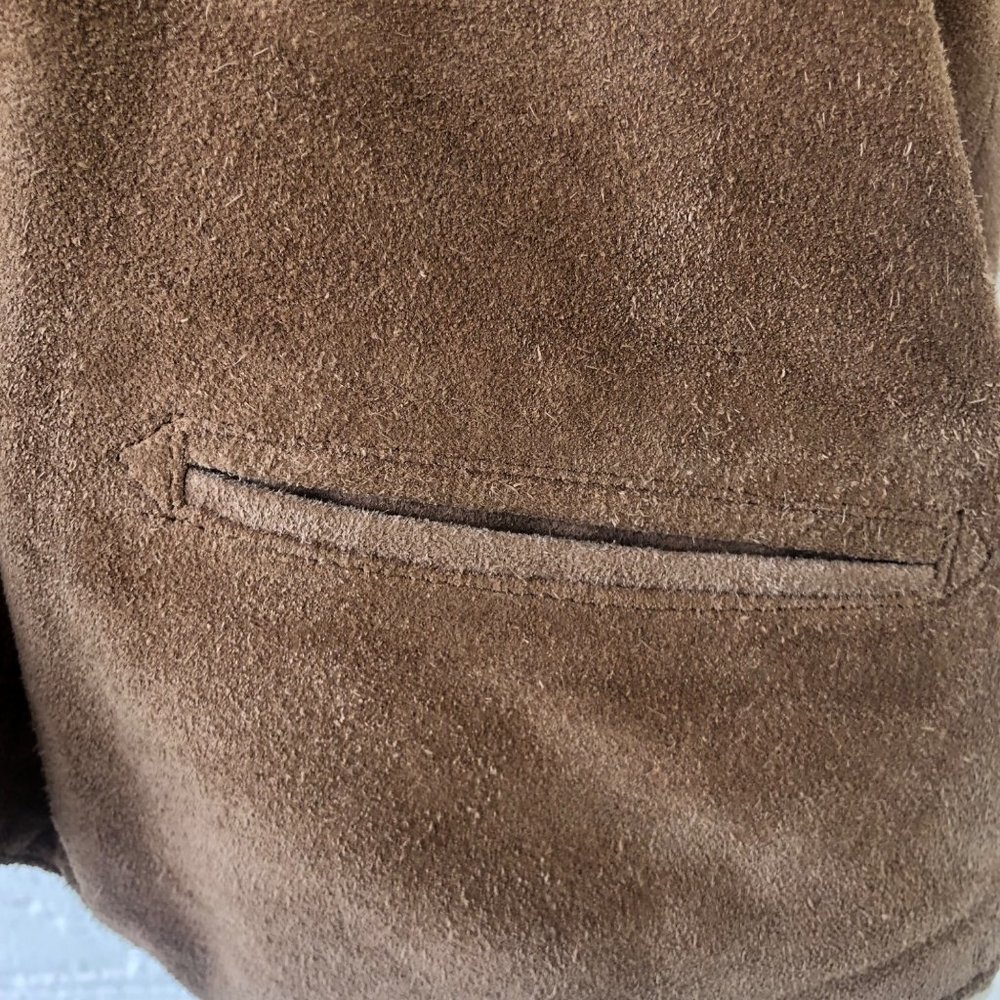 Adler Leather Manufacturing Co Vintage Size 42 Suede Sherpa Lined Vest Jacket - Picture 15 of 15